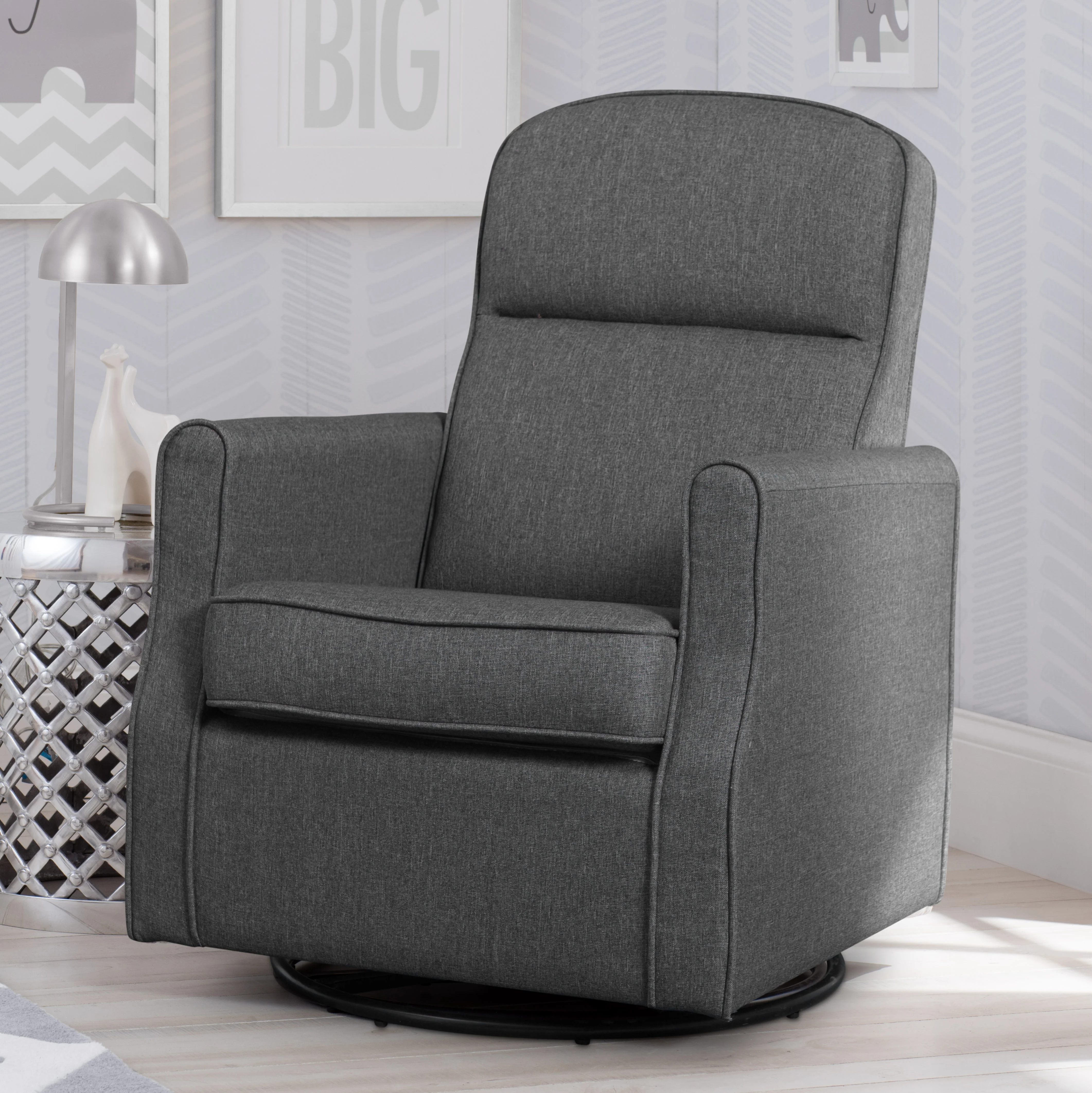 Blair Slim Nursery Glider Swivel Rocker Chair - Image 13