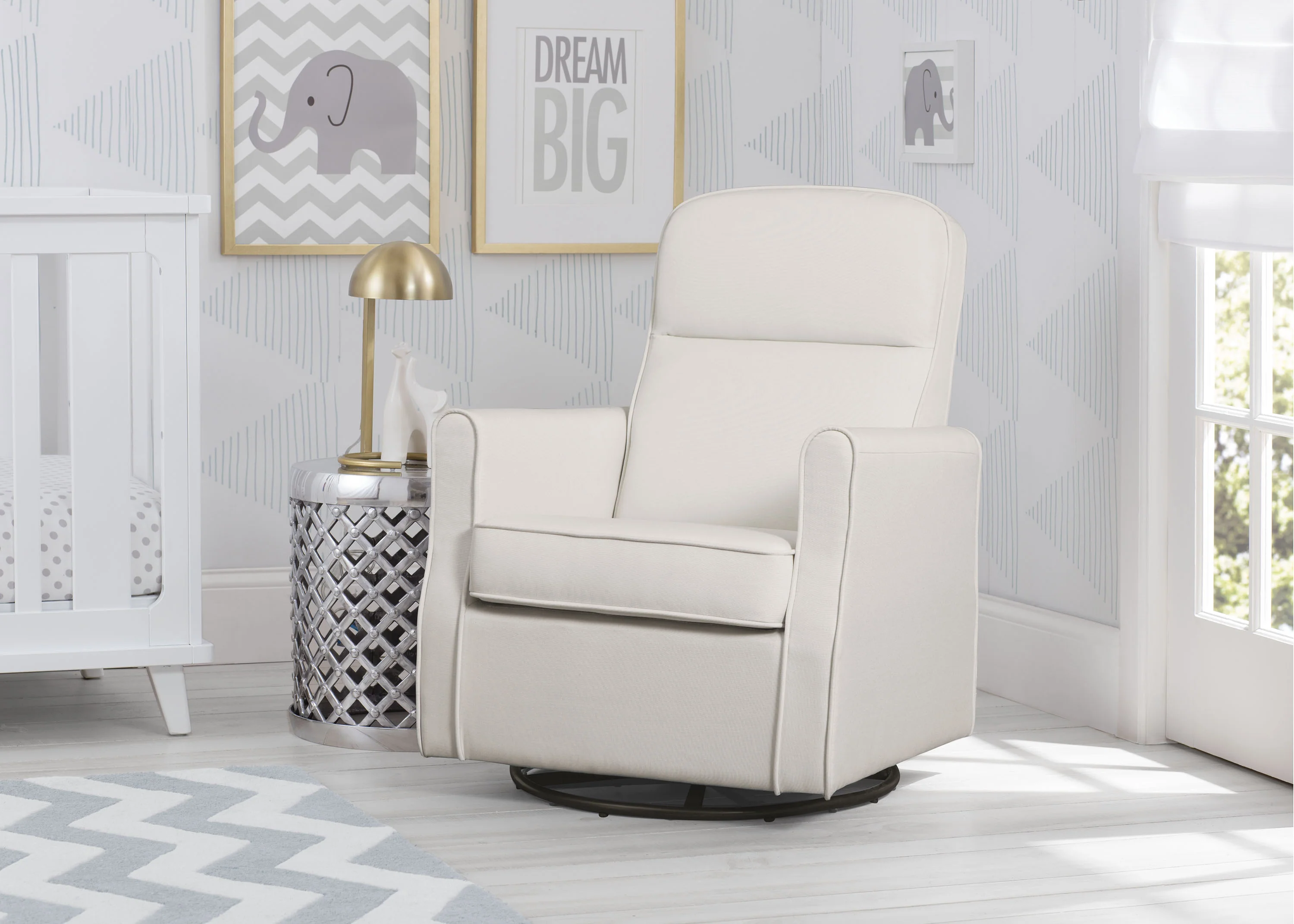 Blair Slim Nursery Glider Swivel Rocker Chair - Image 14