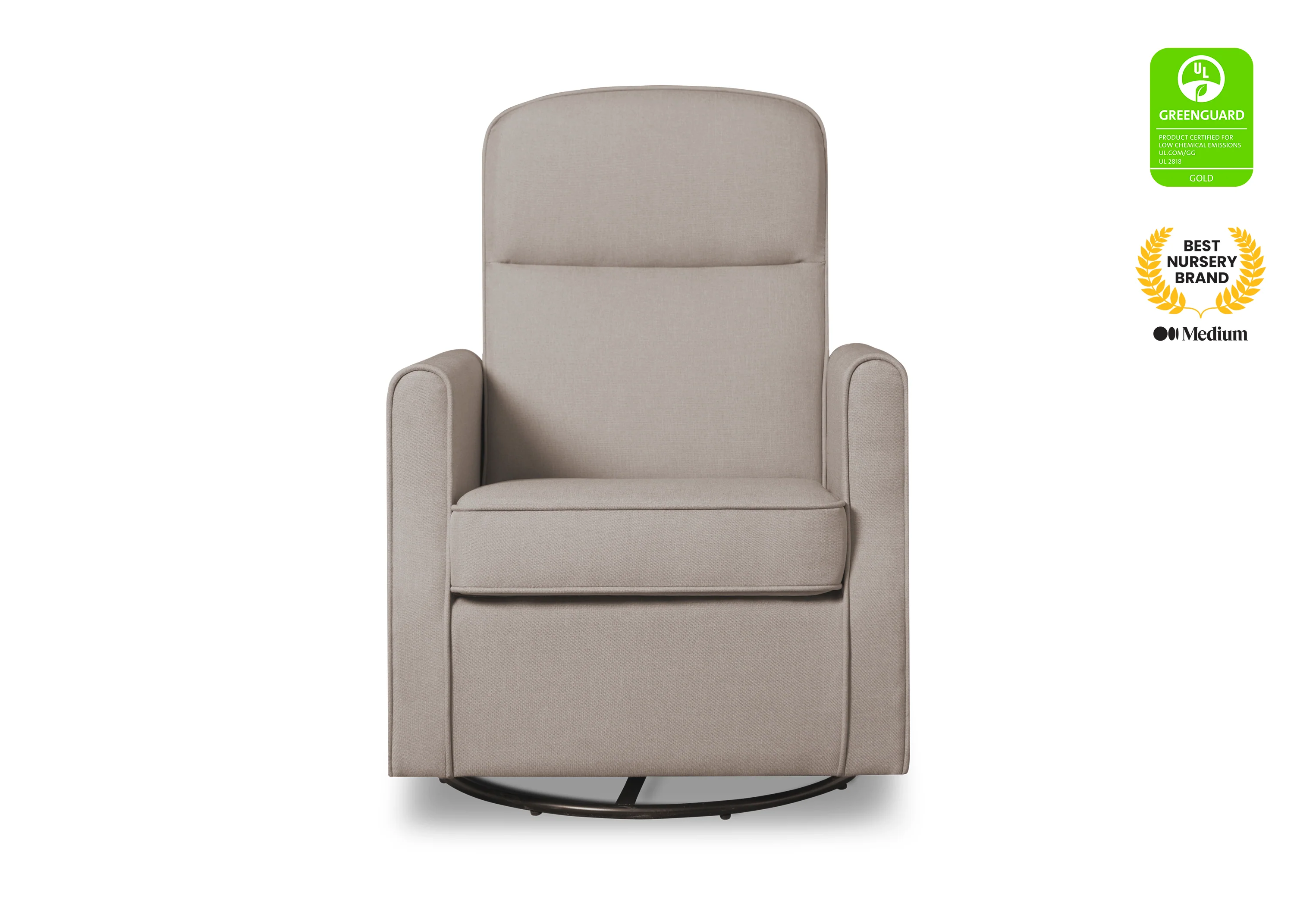 Blair Slim Nursery Glider Swivel Rocker Chair - Image 3