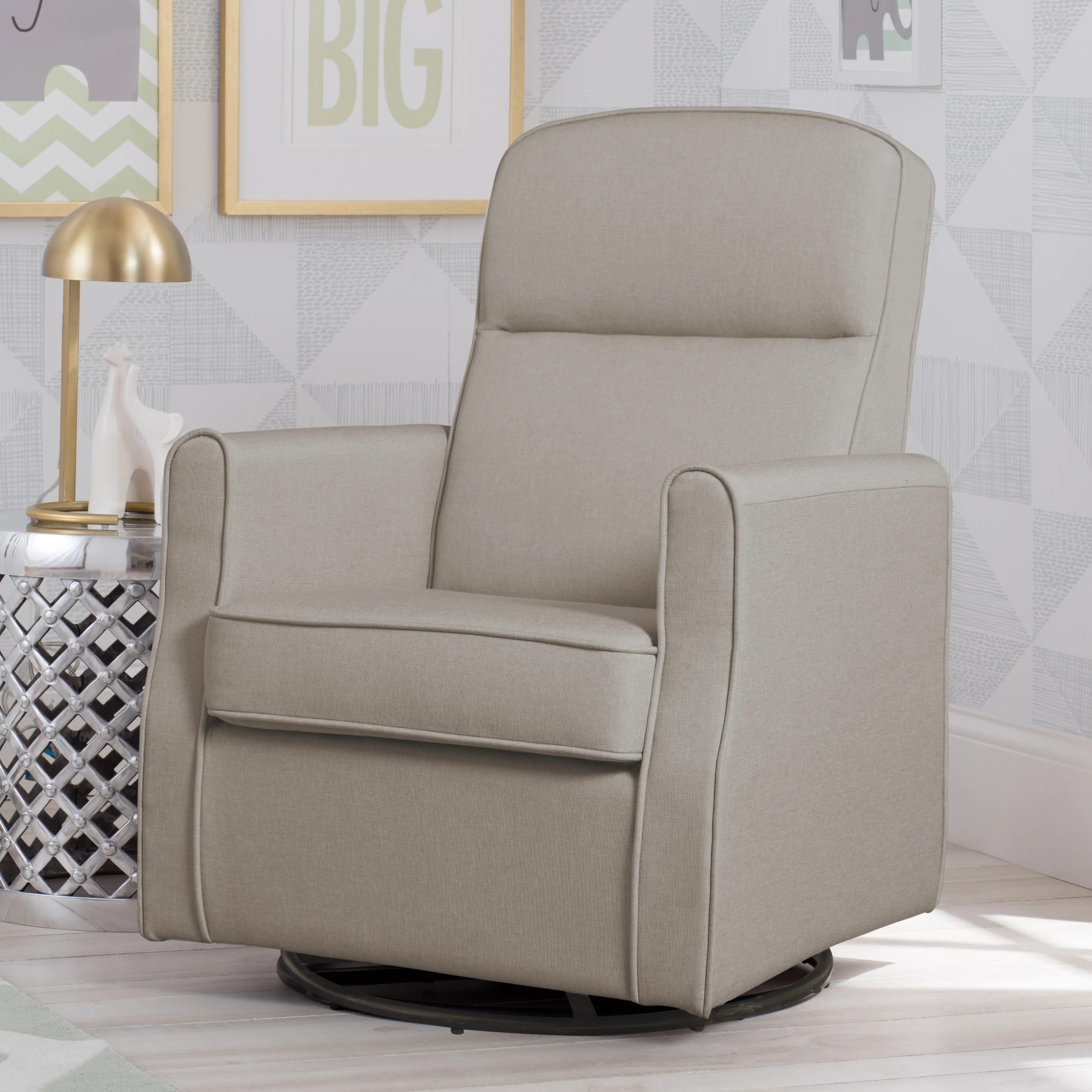 Blair Slim Nursery Glider Swivel Rocker Chair - Image 6