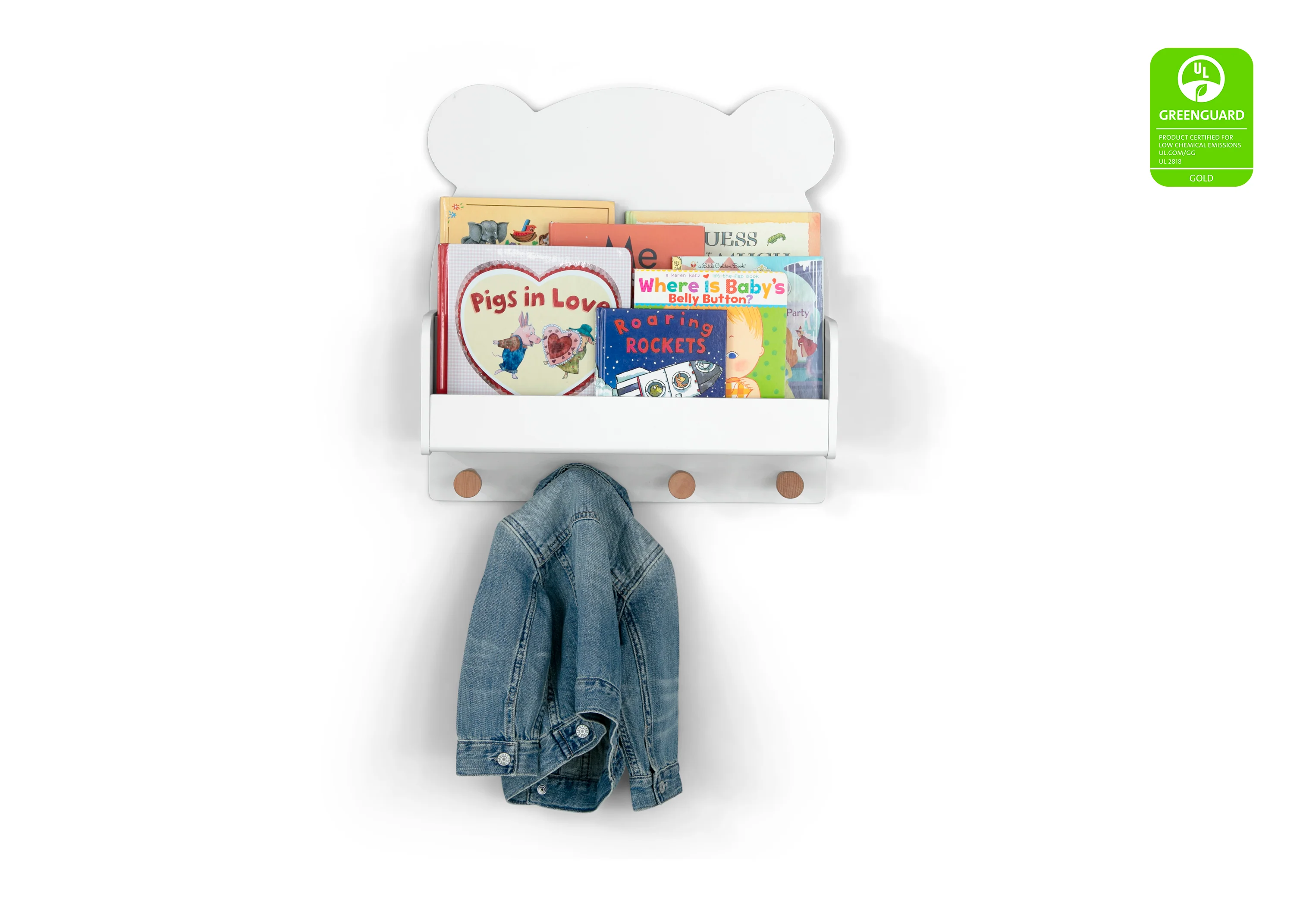 Brannan Bear Wall Shelf with 4 Hooks - Image 3