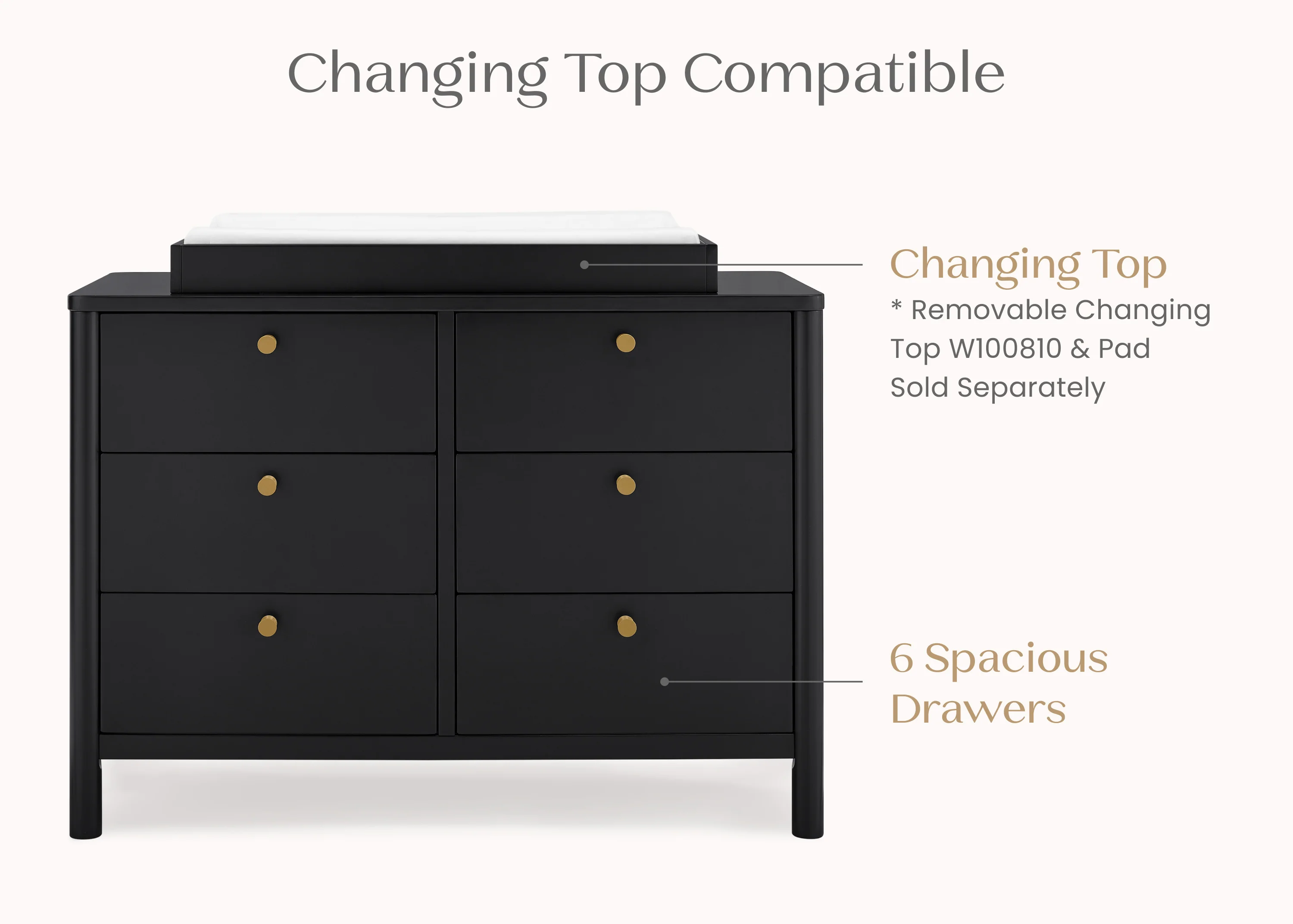 Brooks 6 Drawer Dresser with Interlocking Drawers - Image 3