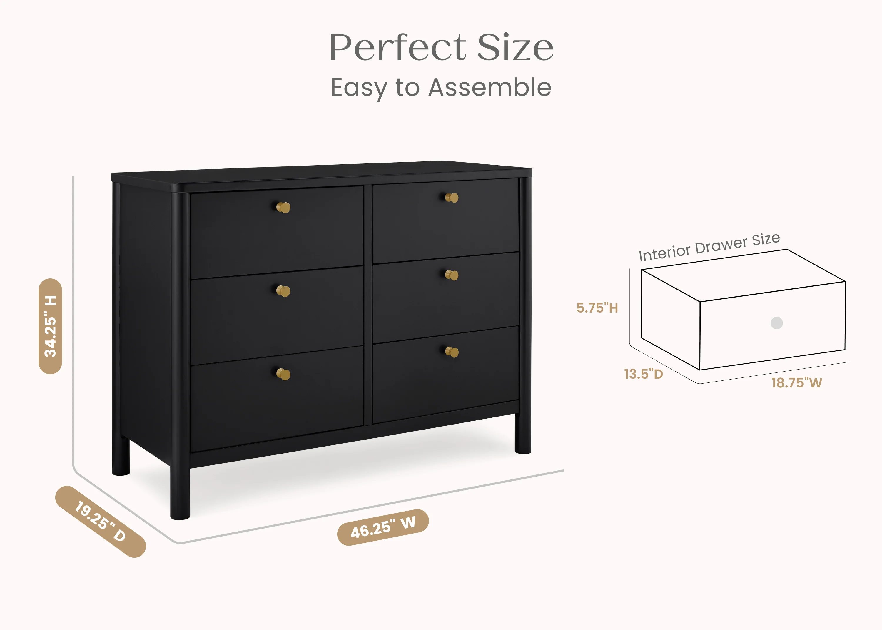 Brooks 6 Drawer Dresser with Interlocking Drawers - Image 5