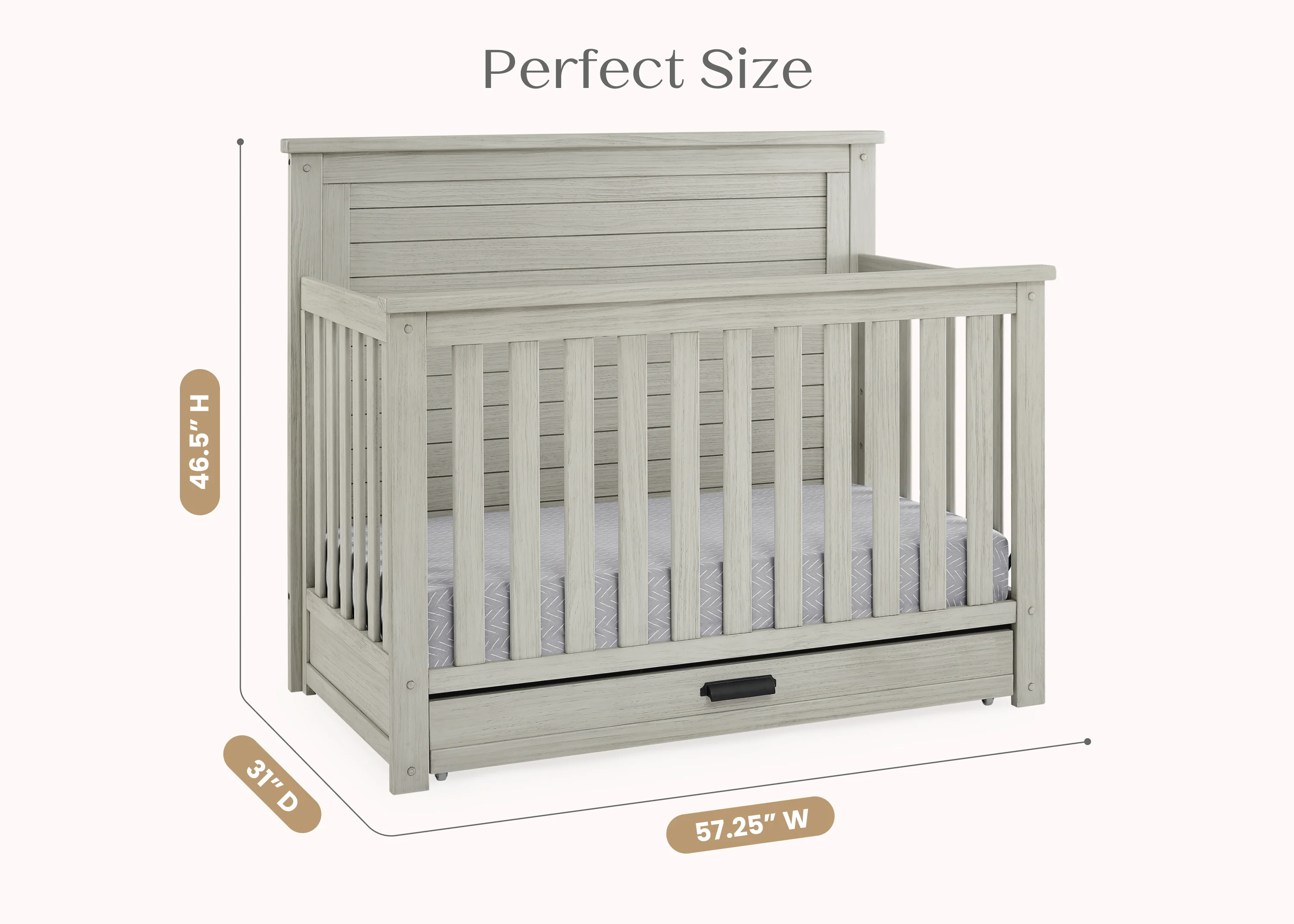 Caden 6-in-1 Convertible Crib with Trundle Drawer - Image 26