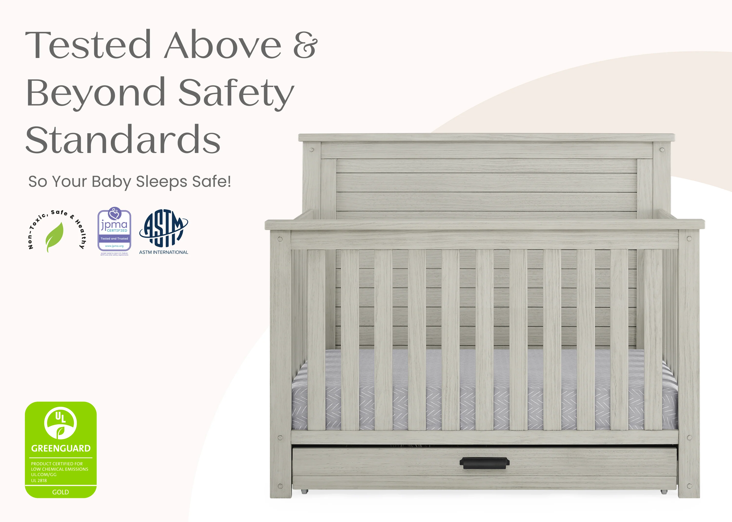 Caden 6-in-1 Convertible Crib with Trundle Drawer - Image 27