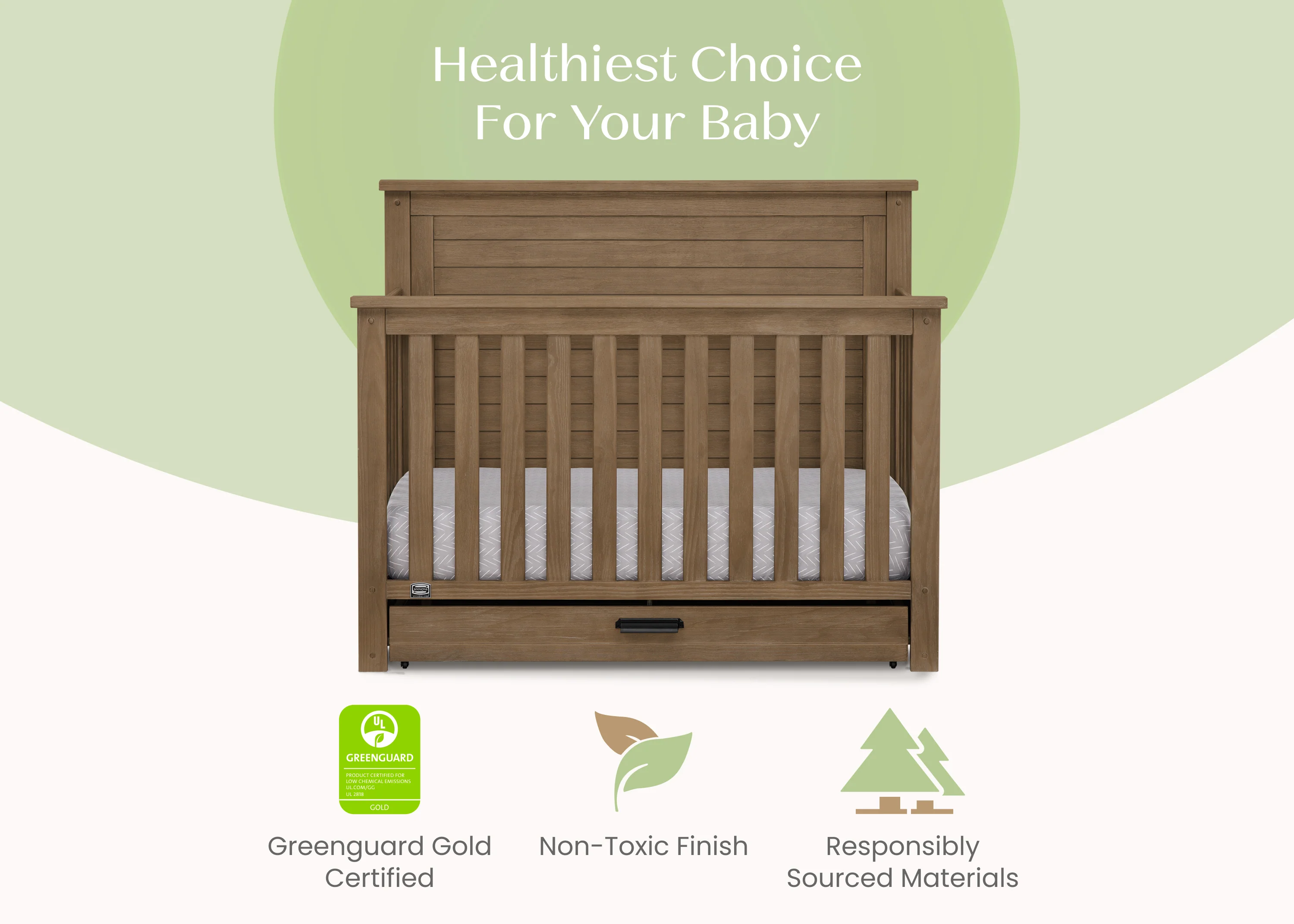 Caden 6-in-1 Convertible Crib with Trundle Drawer - Image 40