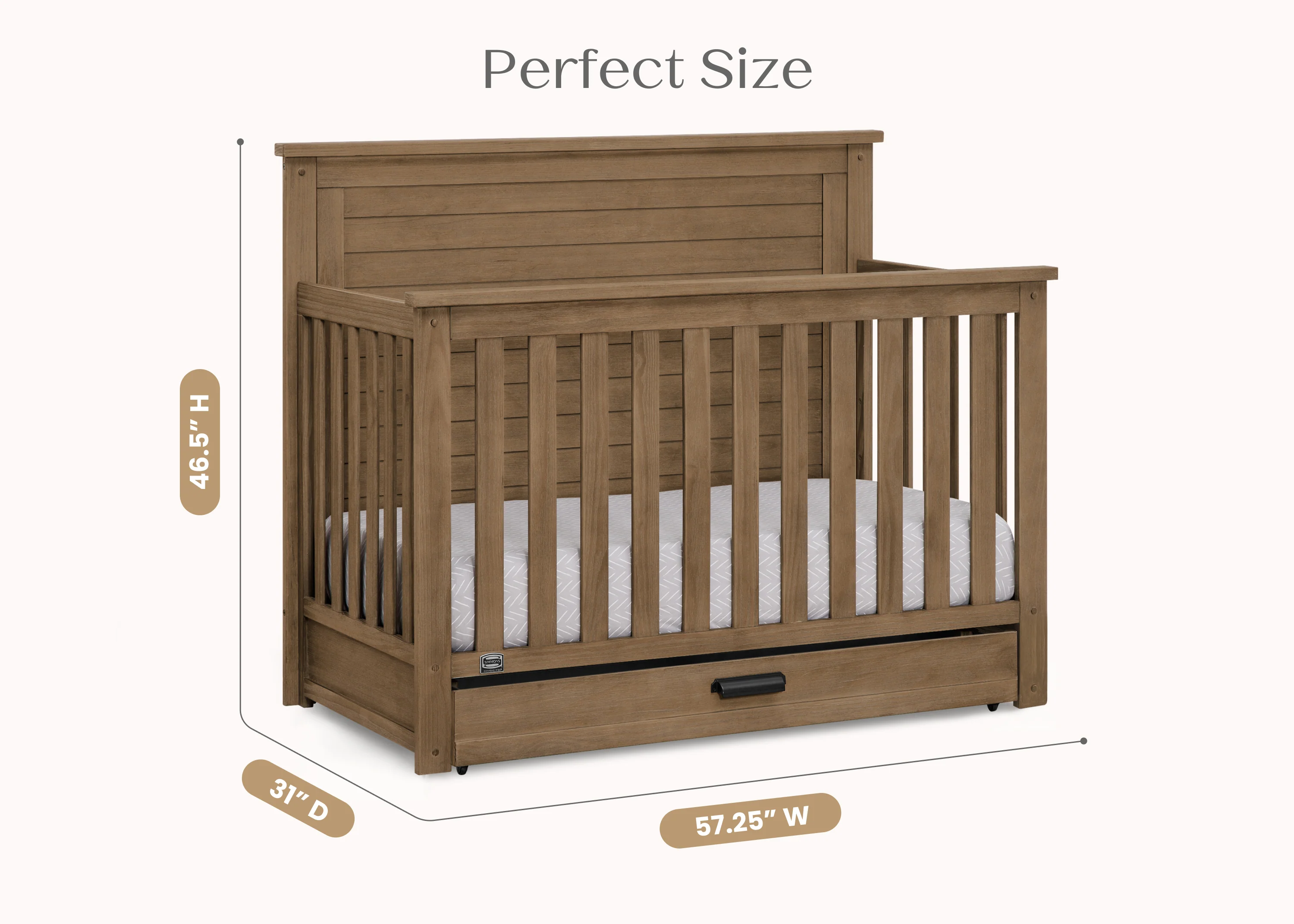 Caden 6-in-1 Convertible Crib with Trundle Drawer - Image 44