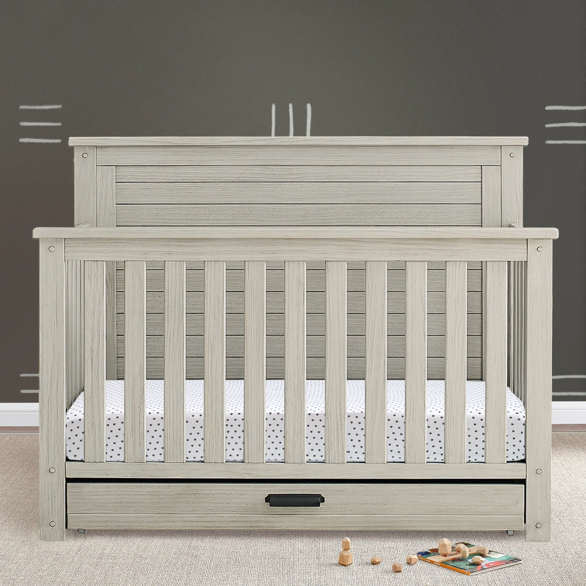 Caden 6-in-1 Convertible Crib with Trundle Drawer - Image 59
