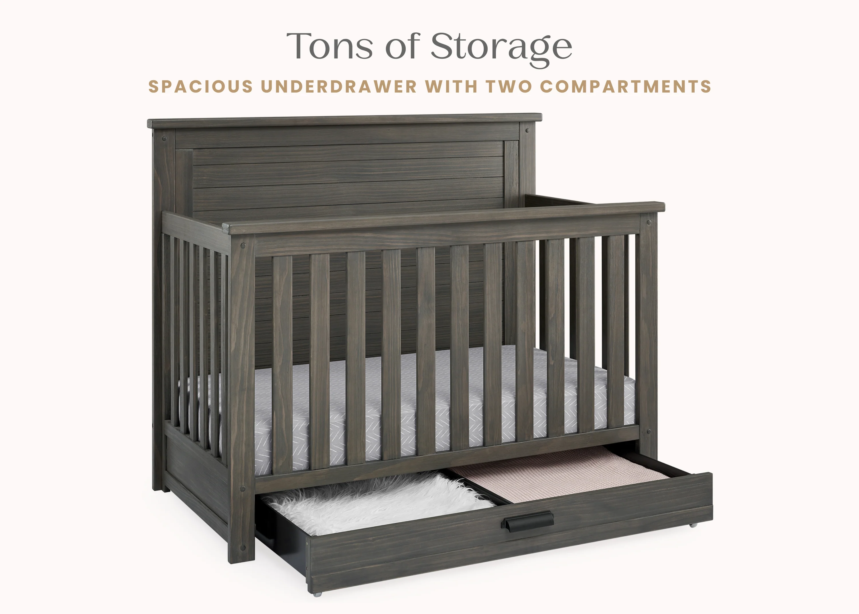 Caden 6-in-1 Convertible Crib with Trundle Drawer - Image 6