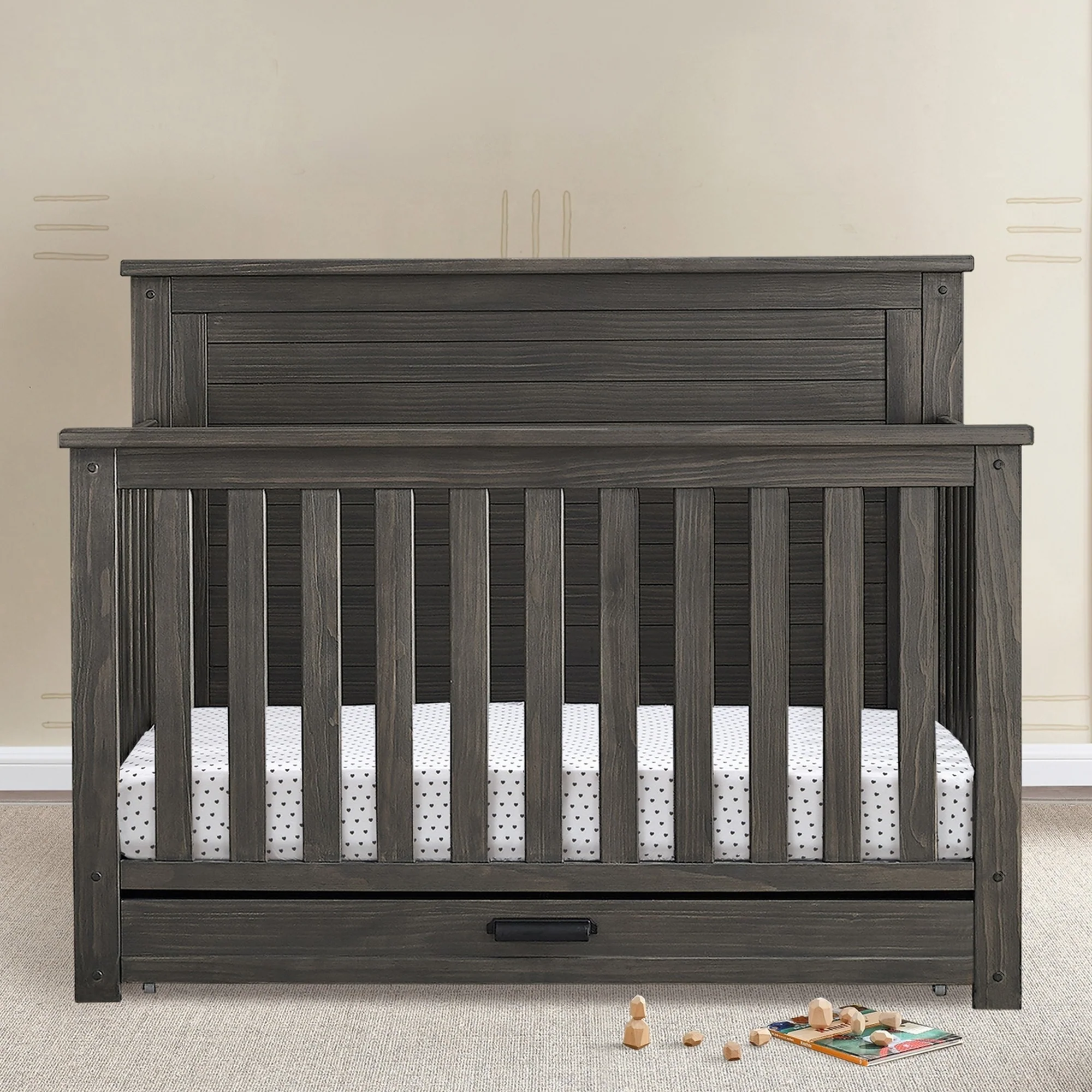 Caden 6-in-1 Convertible Crib with Trundle Drawer - Image 61