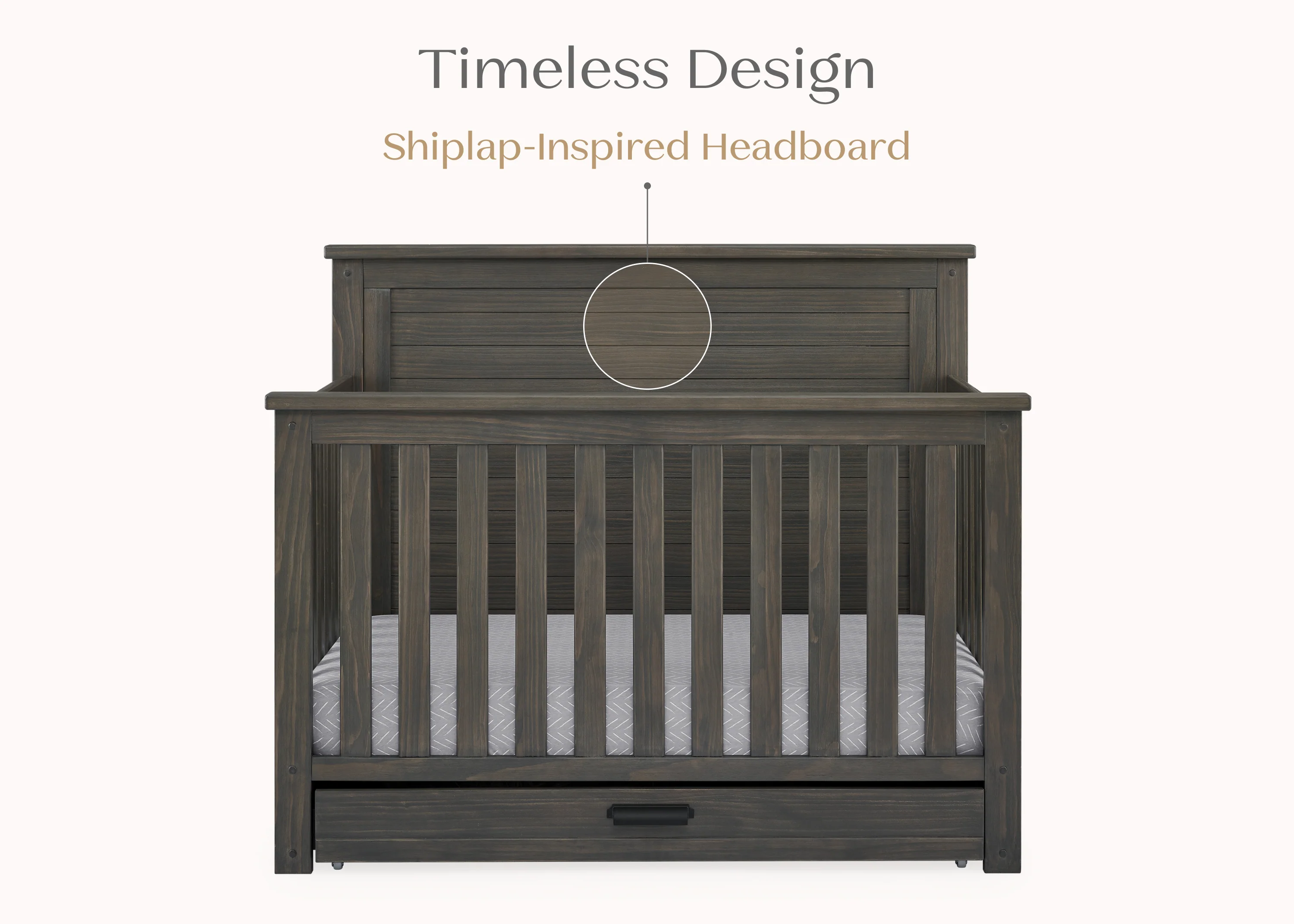 Caden 6-in-1 Convertible Crib with Trundle Drawer - Image 7