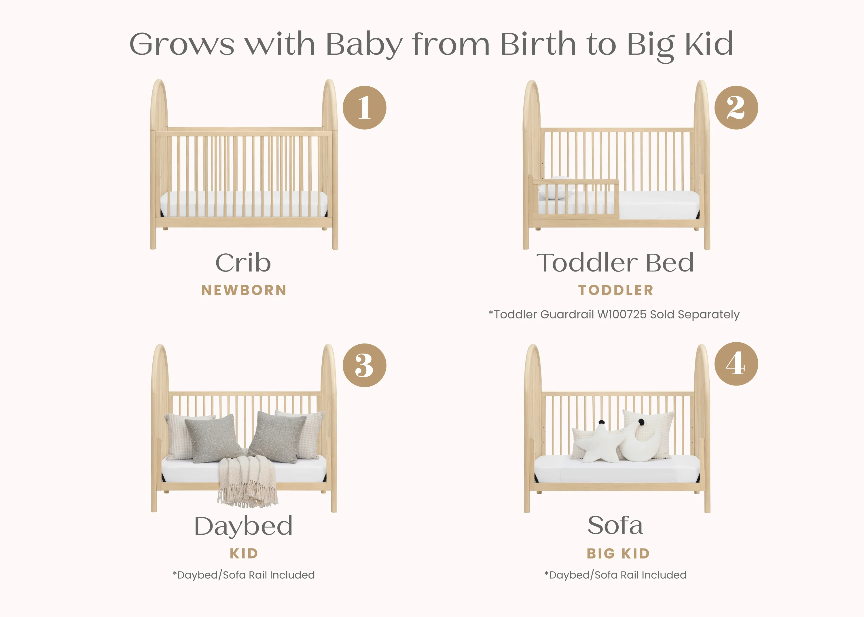 Cannon 4-in-1 Convertible Crib - Image 3