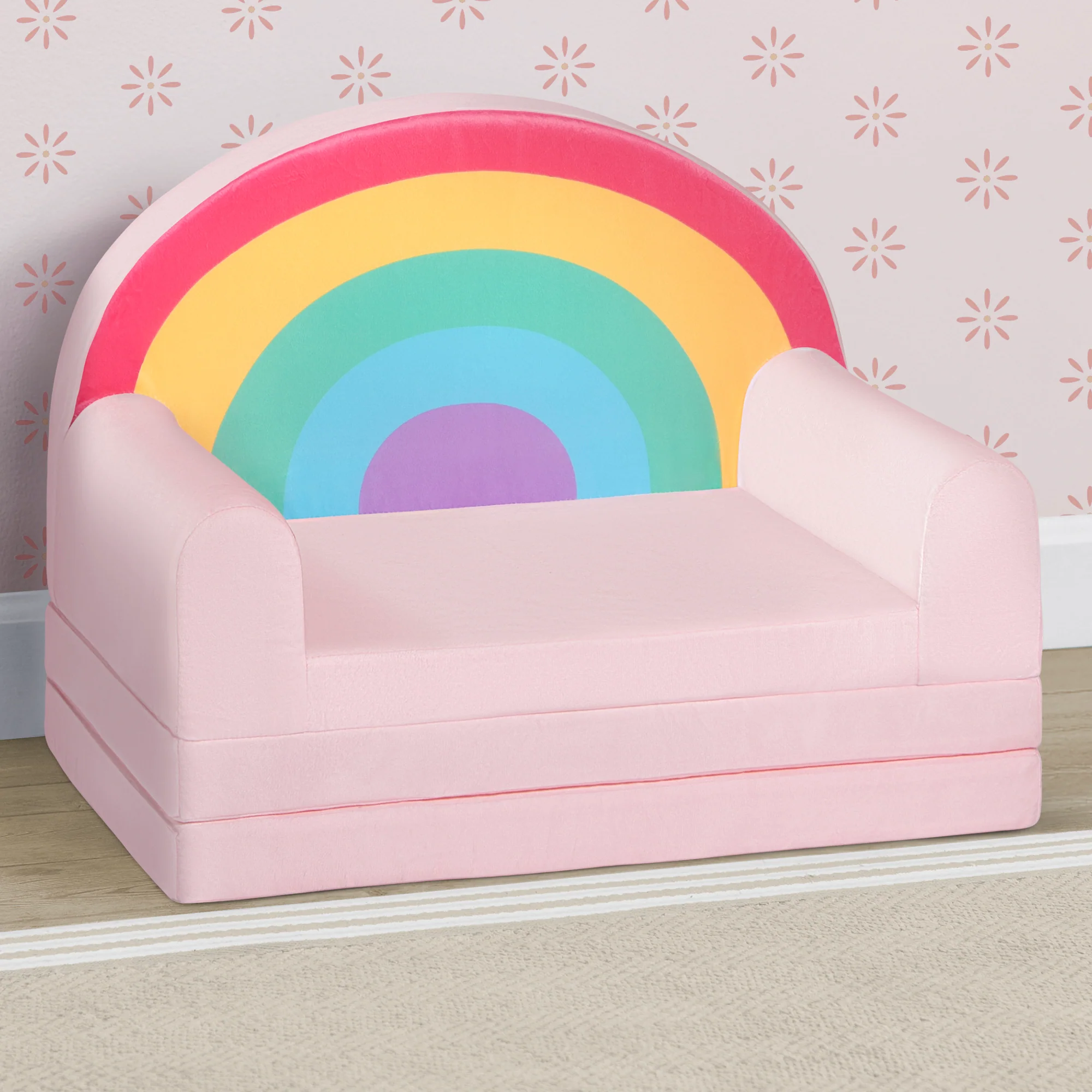 Cozee Rainbow Figural Flip-Out 2-in-1 Convertible Chair to Lounger - Image 8