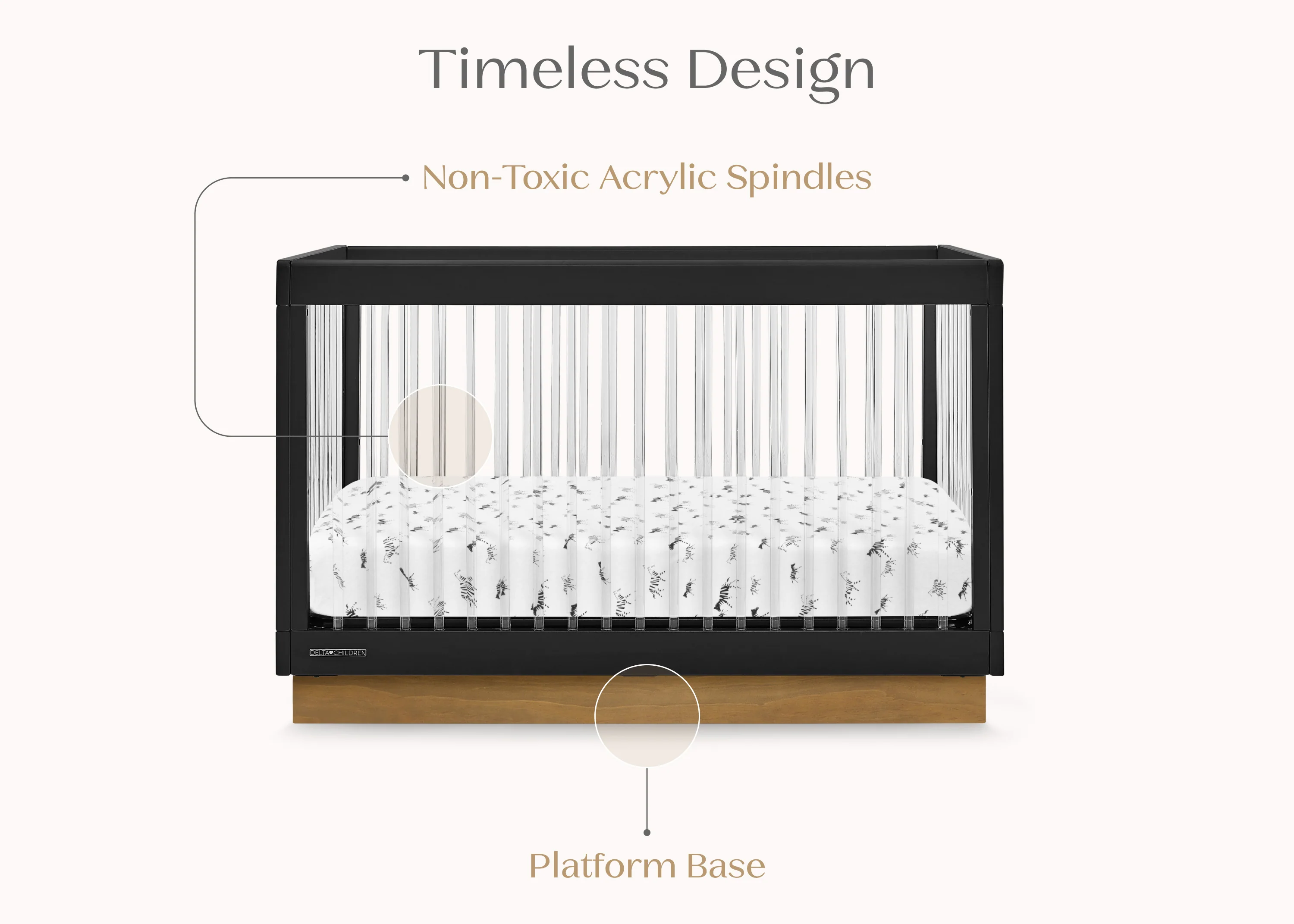 James Acrylic 4-in-1 Convertible Crib - Image 22