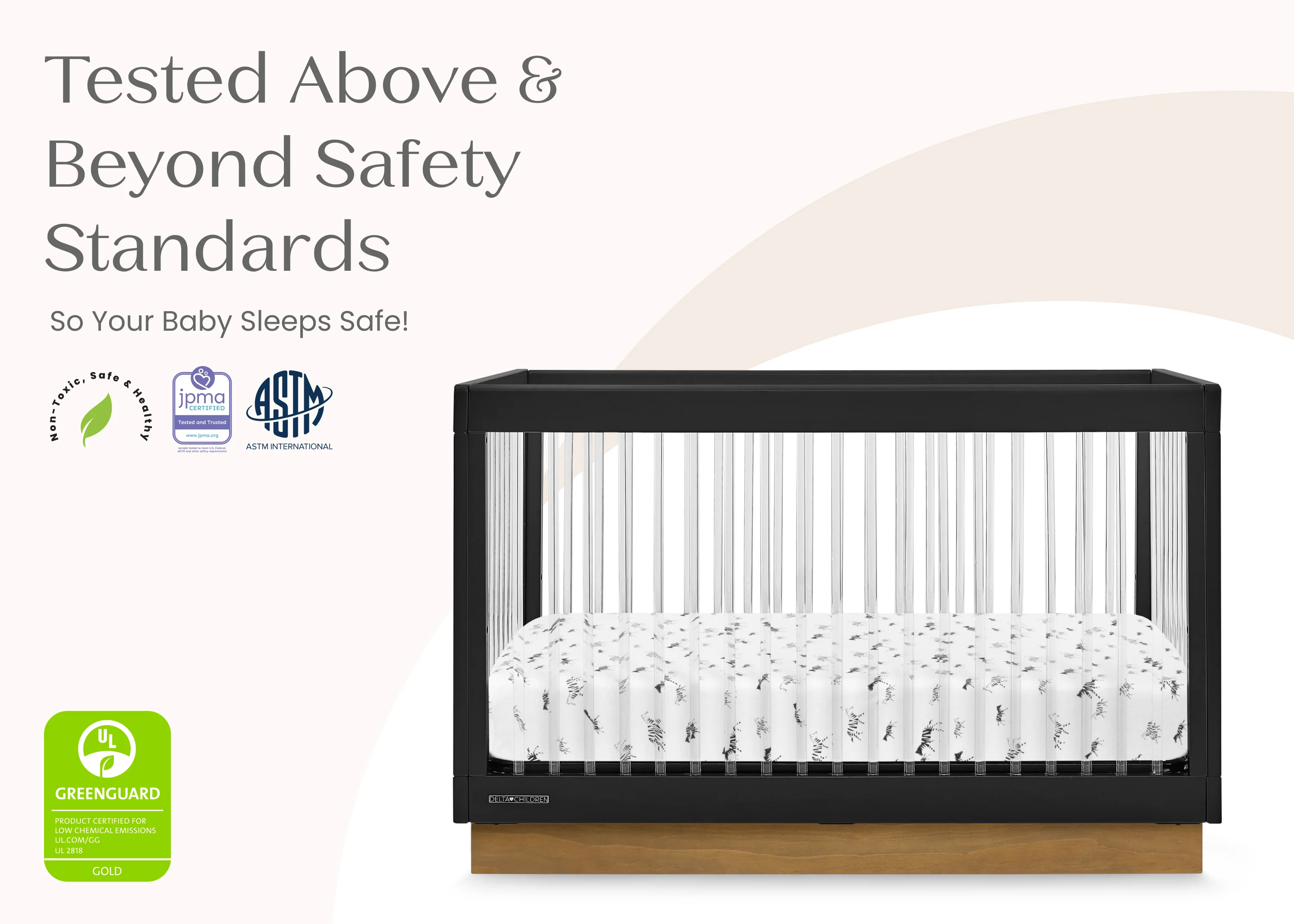 James Acrylic 4-in-1 Convertible Crib - Image 23