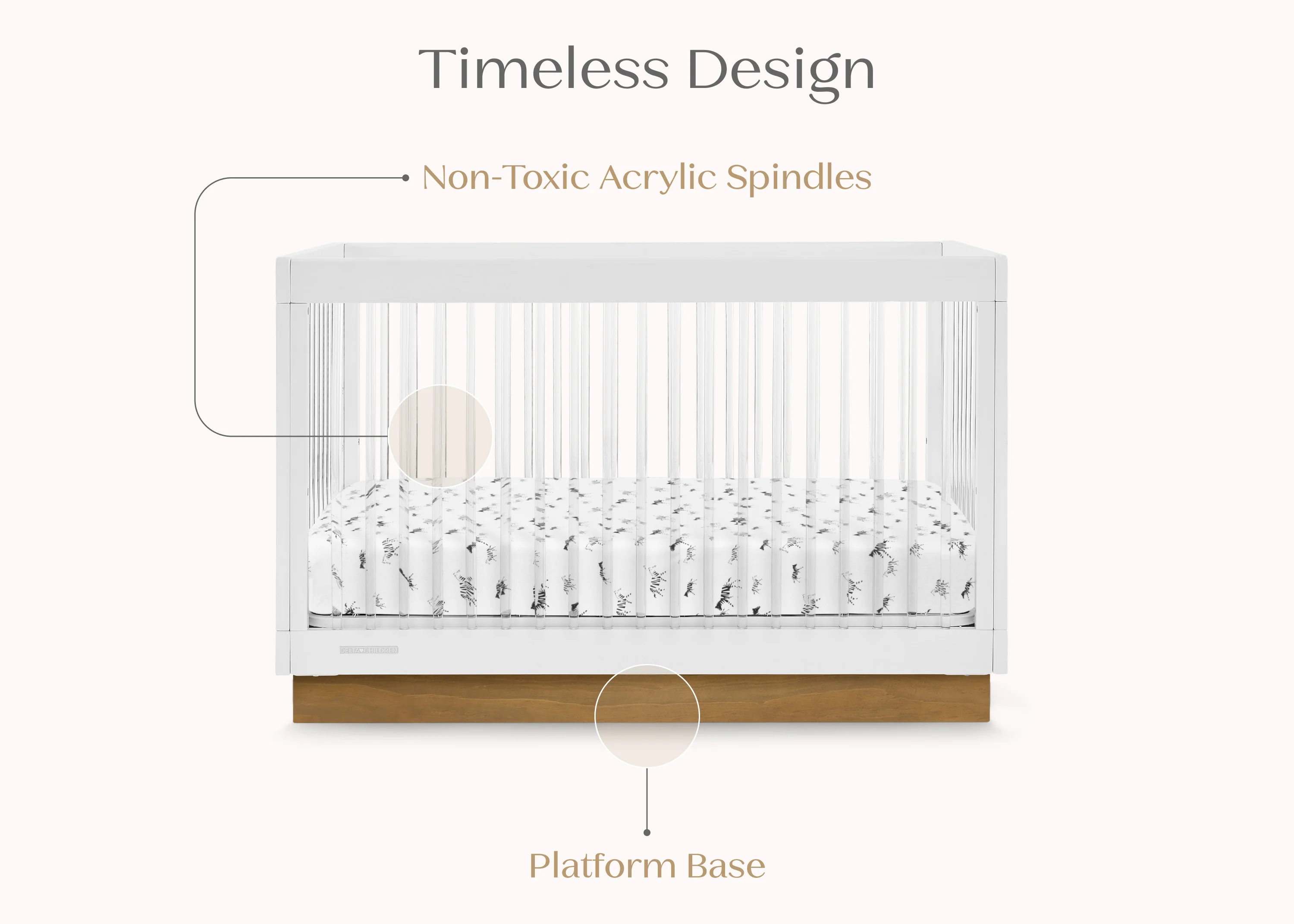 James Acrylic 4-in-1 Convertible Crib - Image 6