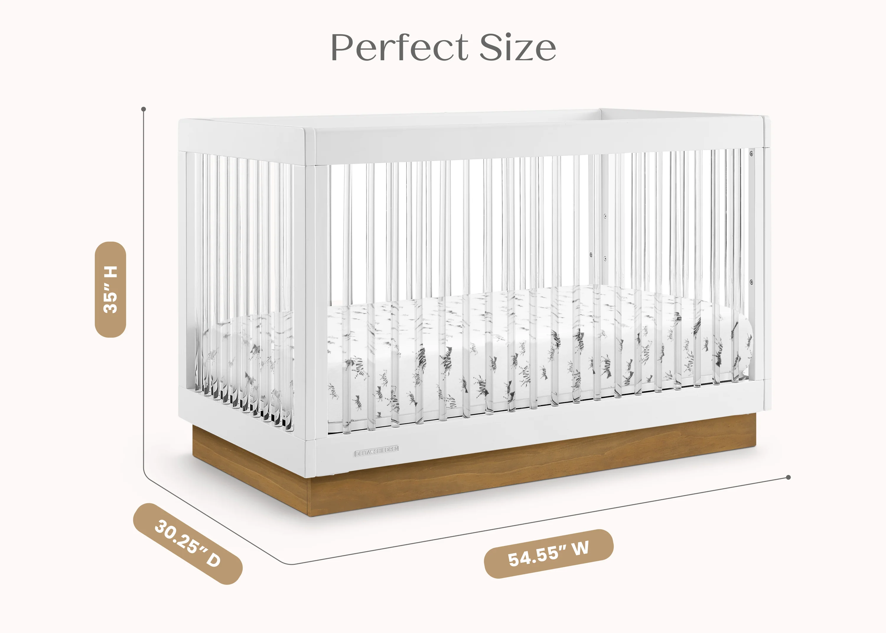 James Acrylic 4-in-1 Convertible Crib - Image 7
