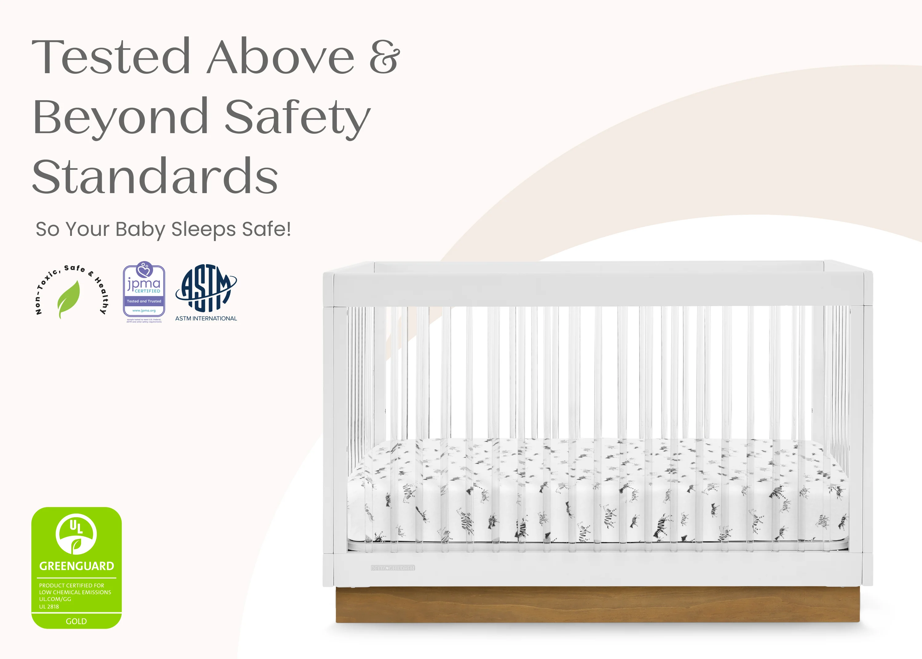 James Acrylic 4-in-1 Convertible Crib - Image 8