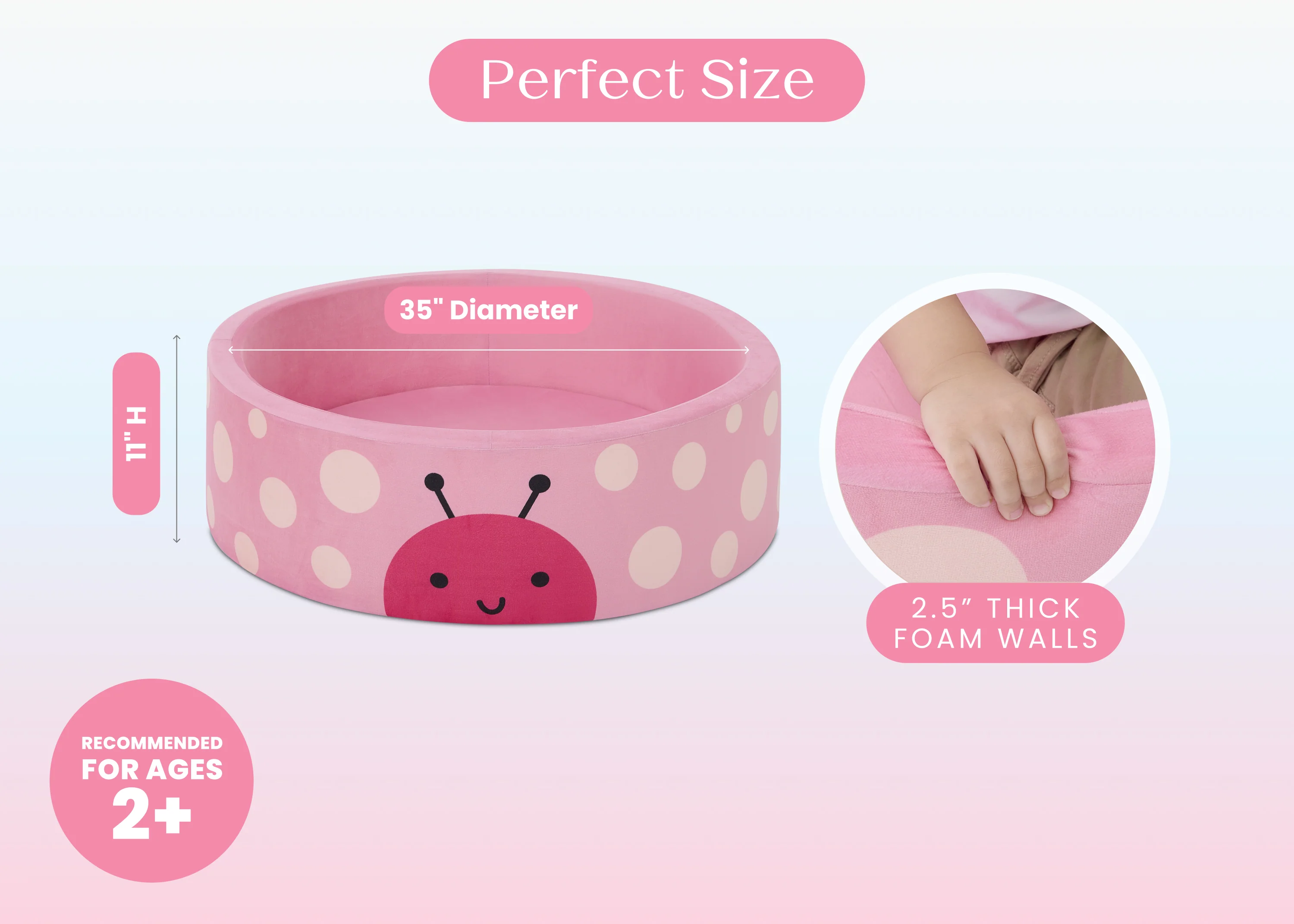 Ladybug Soft Ball Pit with 50 Play Balls - Image 5