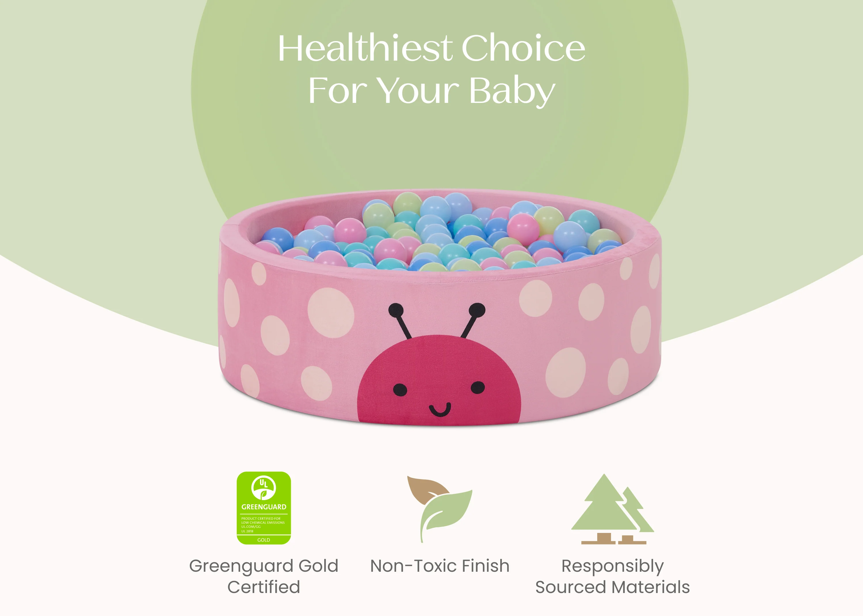 Ladybug Soft Ball Pit with 50 Play Balls - Image 6