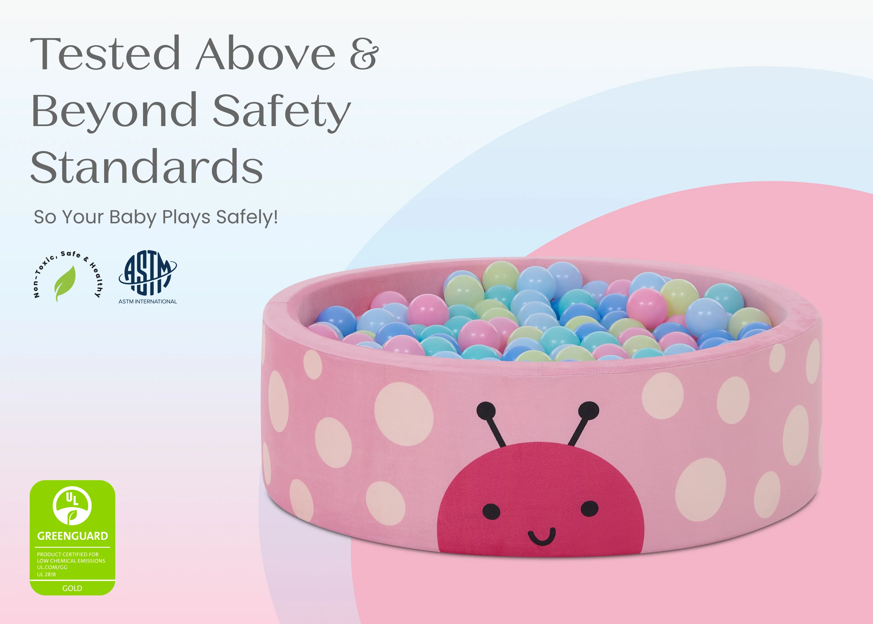 Ladybug Soft Ball Pit with 50 Play Balls - Image 7