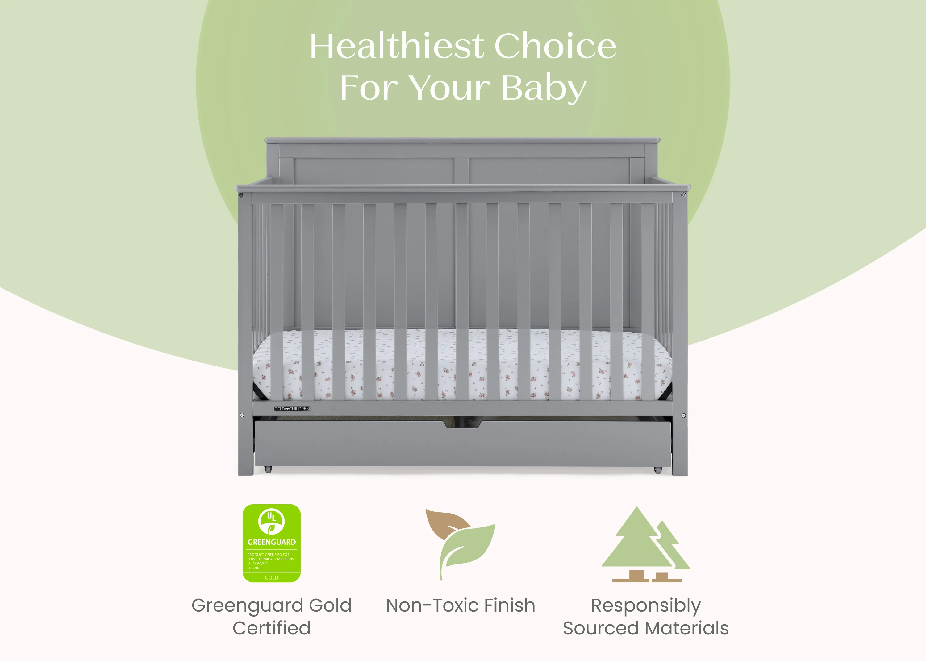 Logan 6-in-1 Convertible Crib with Underdrawer - Image 4