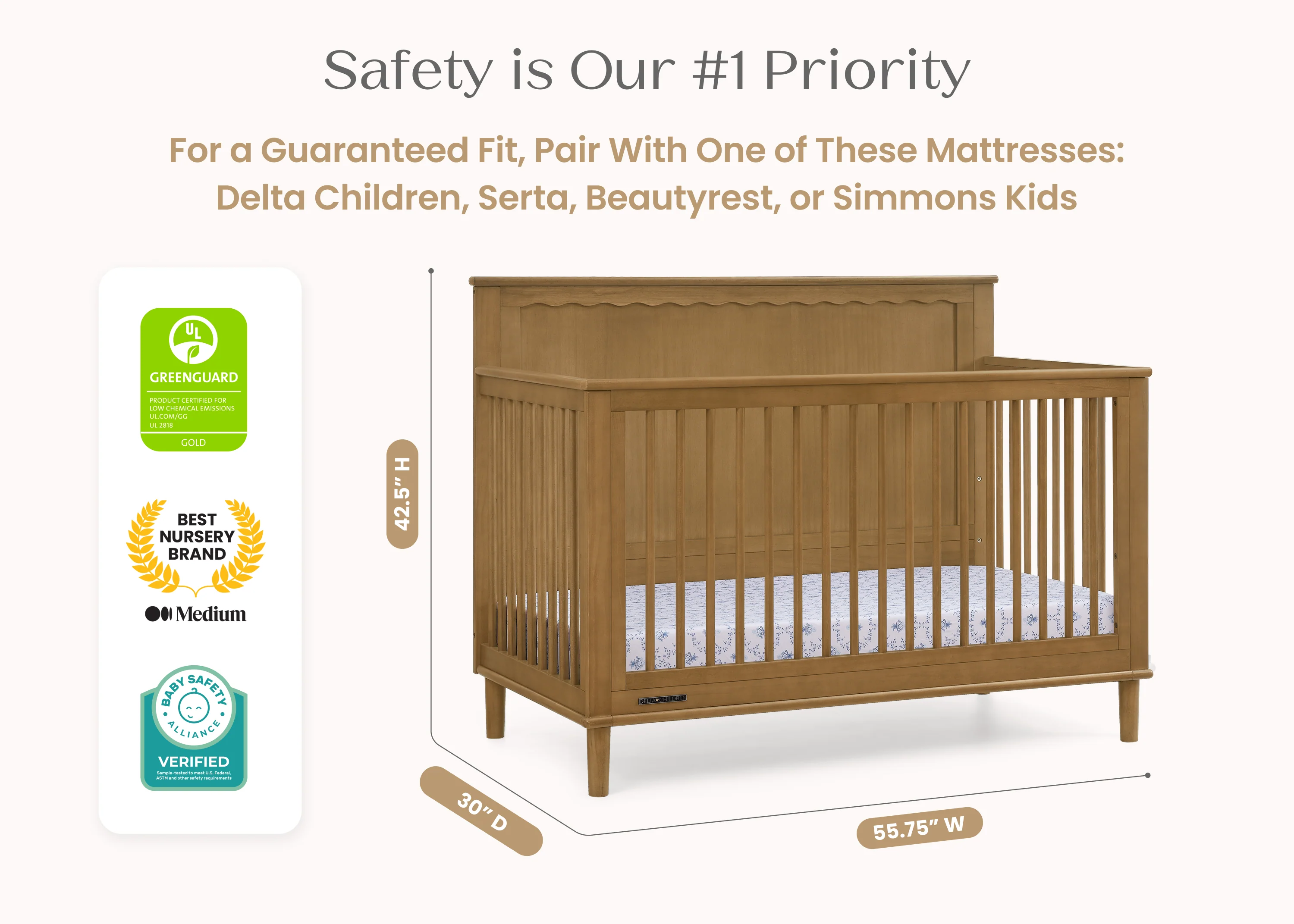 Penelope 6-in-1 Convertible Crib - Image 7