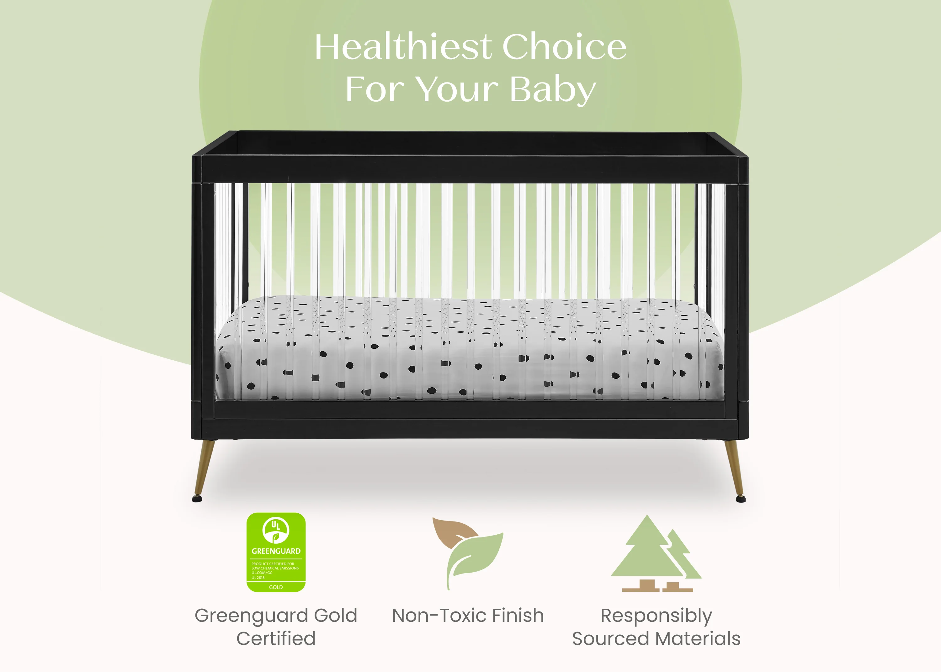 Sloane 4-in-1 Acrylic Convertible Crib - Image 20