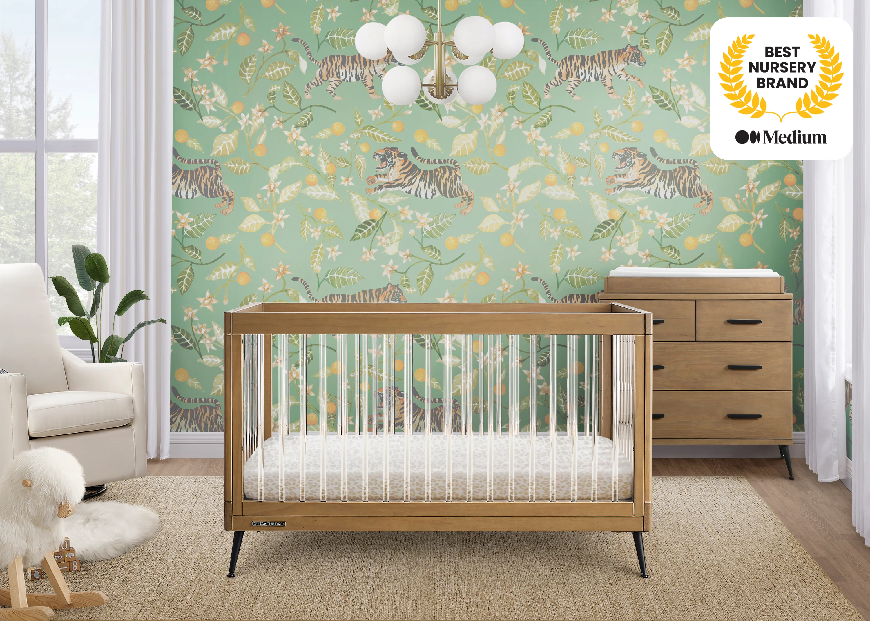 Sloane 4-in-1 Acrylic Convertible Crib - Image 35