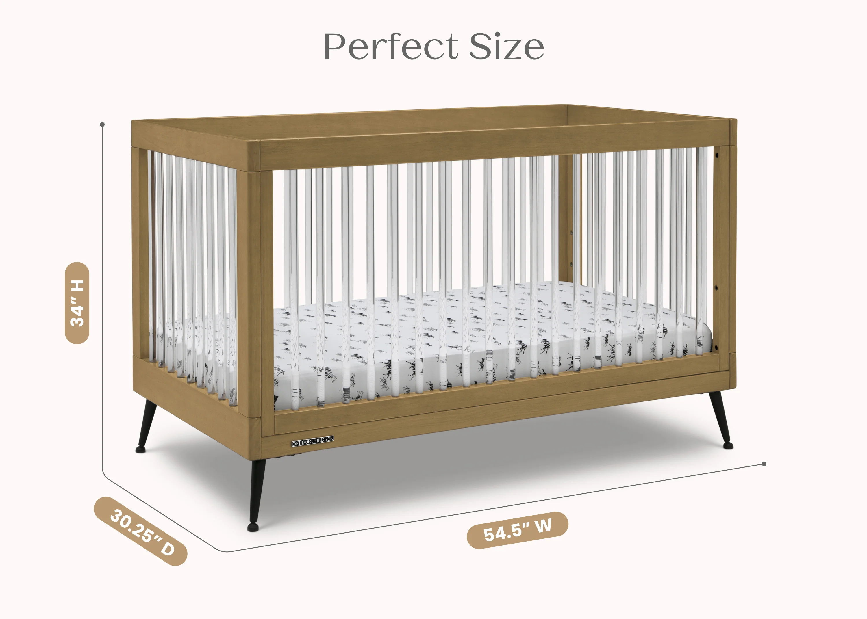 Sloane 4-in-1 Acrylic Convertible Crib - Image 39