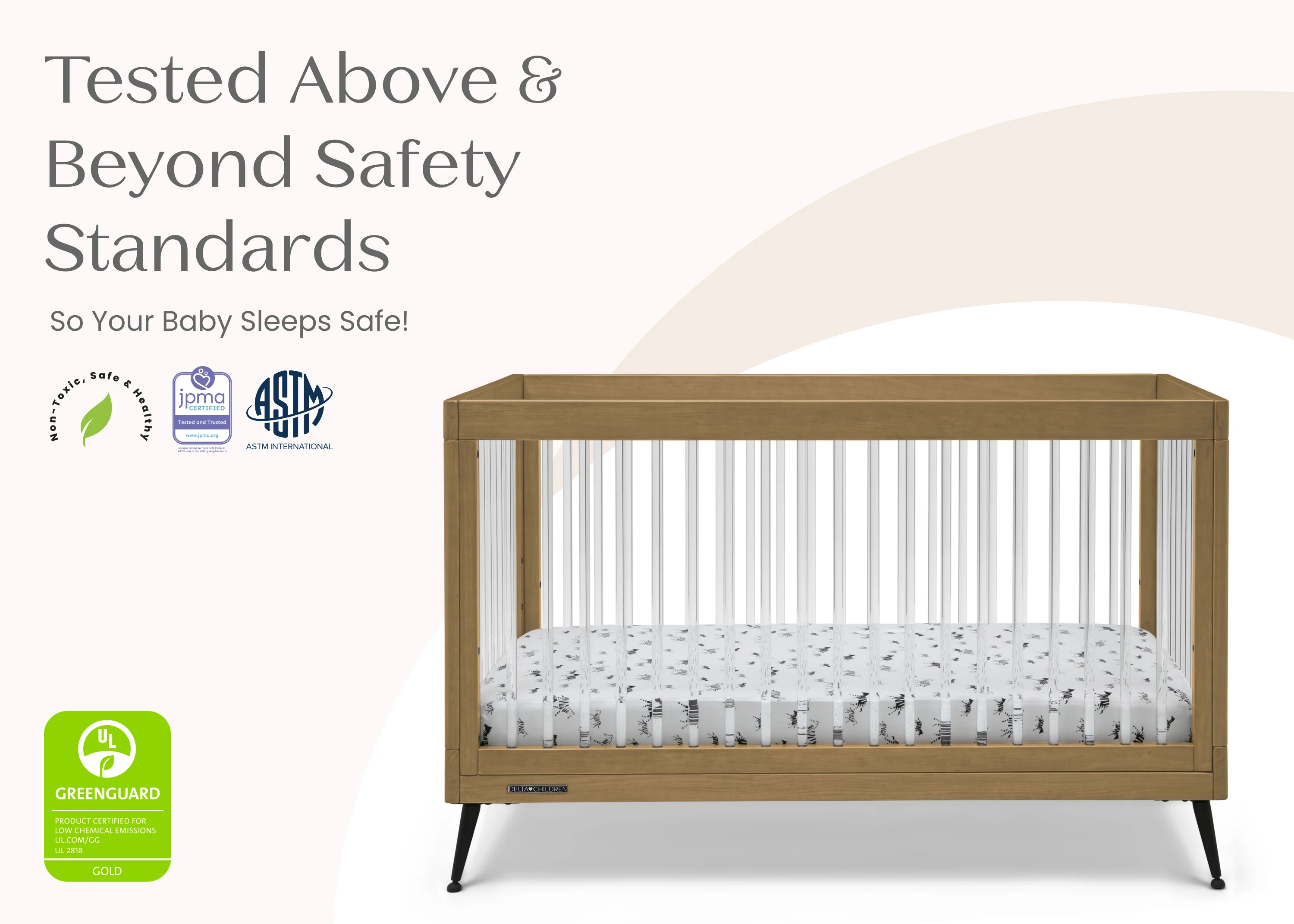 Sloane 4-in-1 Acrylic Convertible Crib - Image 40