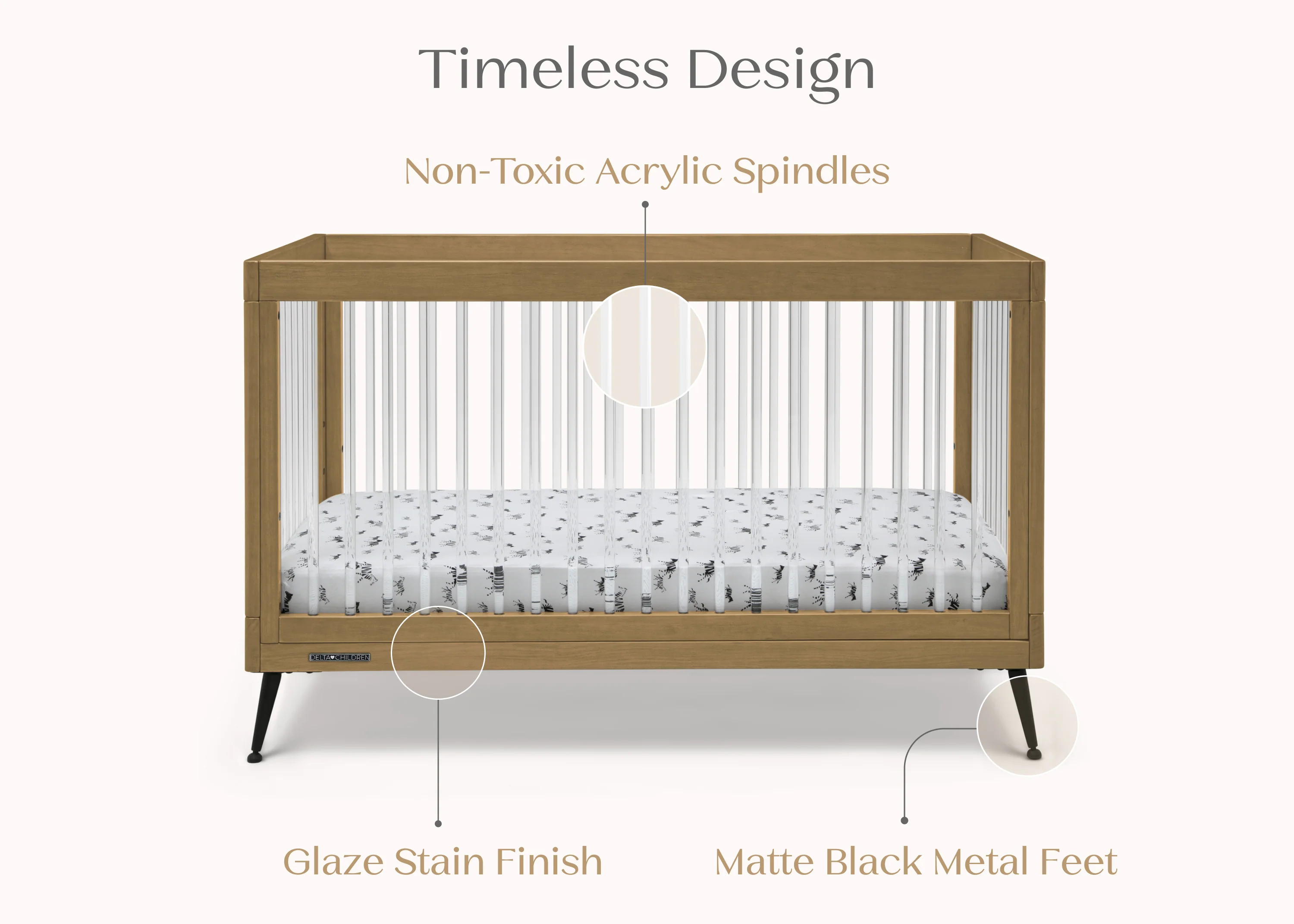 Sloane 4-in-1 Acrylic Convertible Crib - Image 41