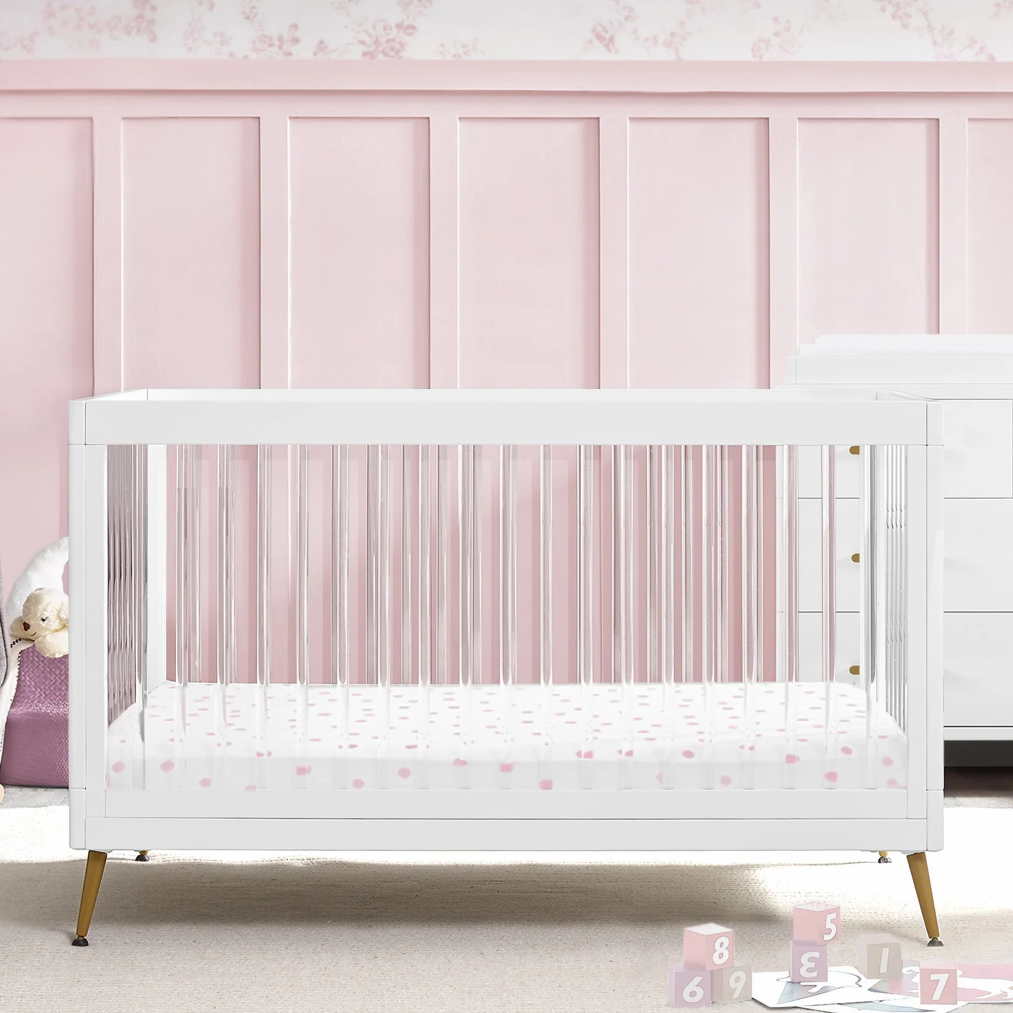 Sloane 4-in-1 Acrylic Convertible Crib - Image 54