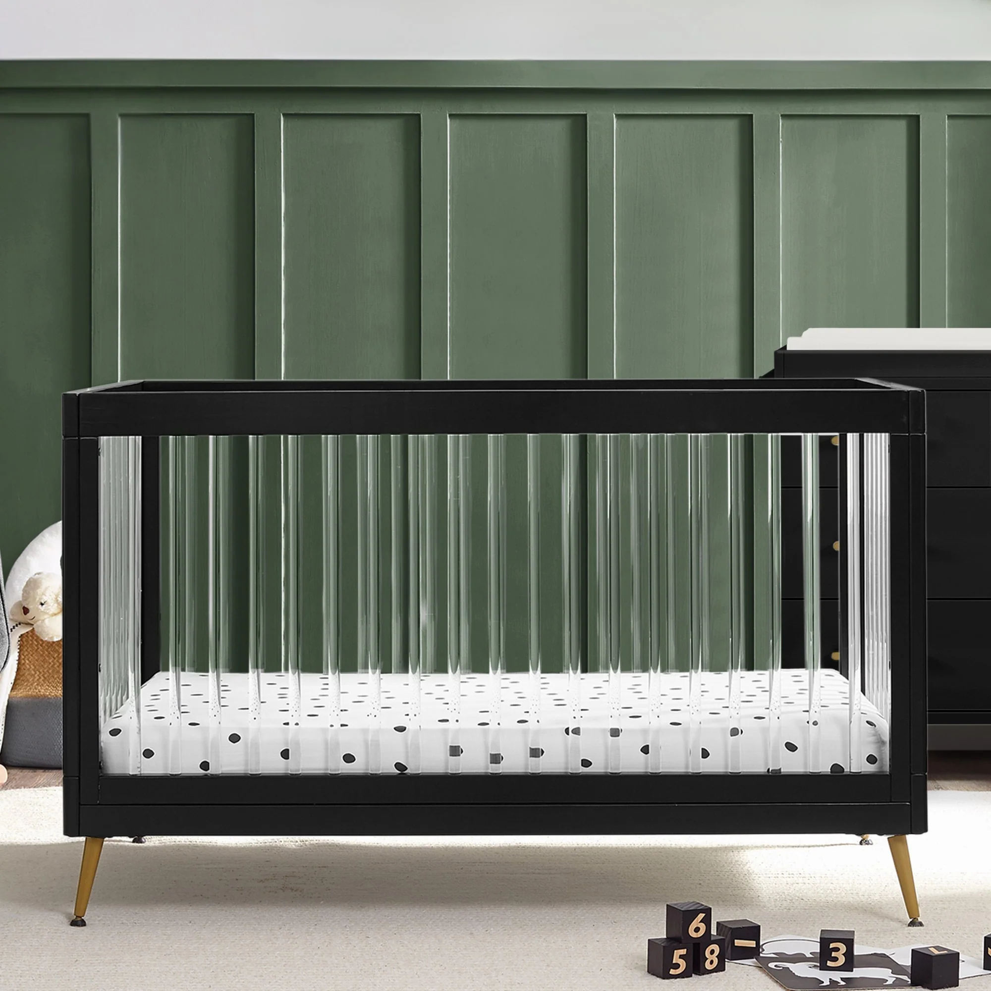 Sloane 4-in-1 Acrylic Convertible Crib - Image 55